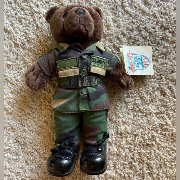 NWT Vtg Bear Forces of America US 10” Army Drill Instructor Teddy Stuffed Animal - Picture 2 of 8